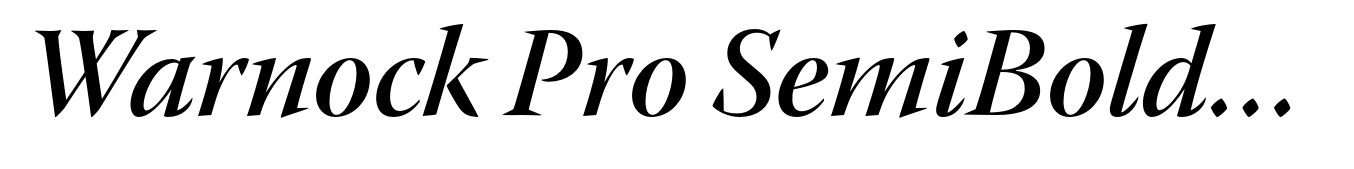Warnock Pro SemiBold Italic Display